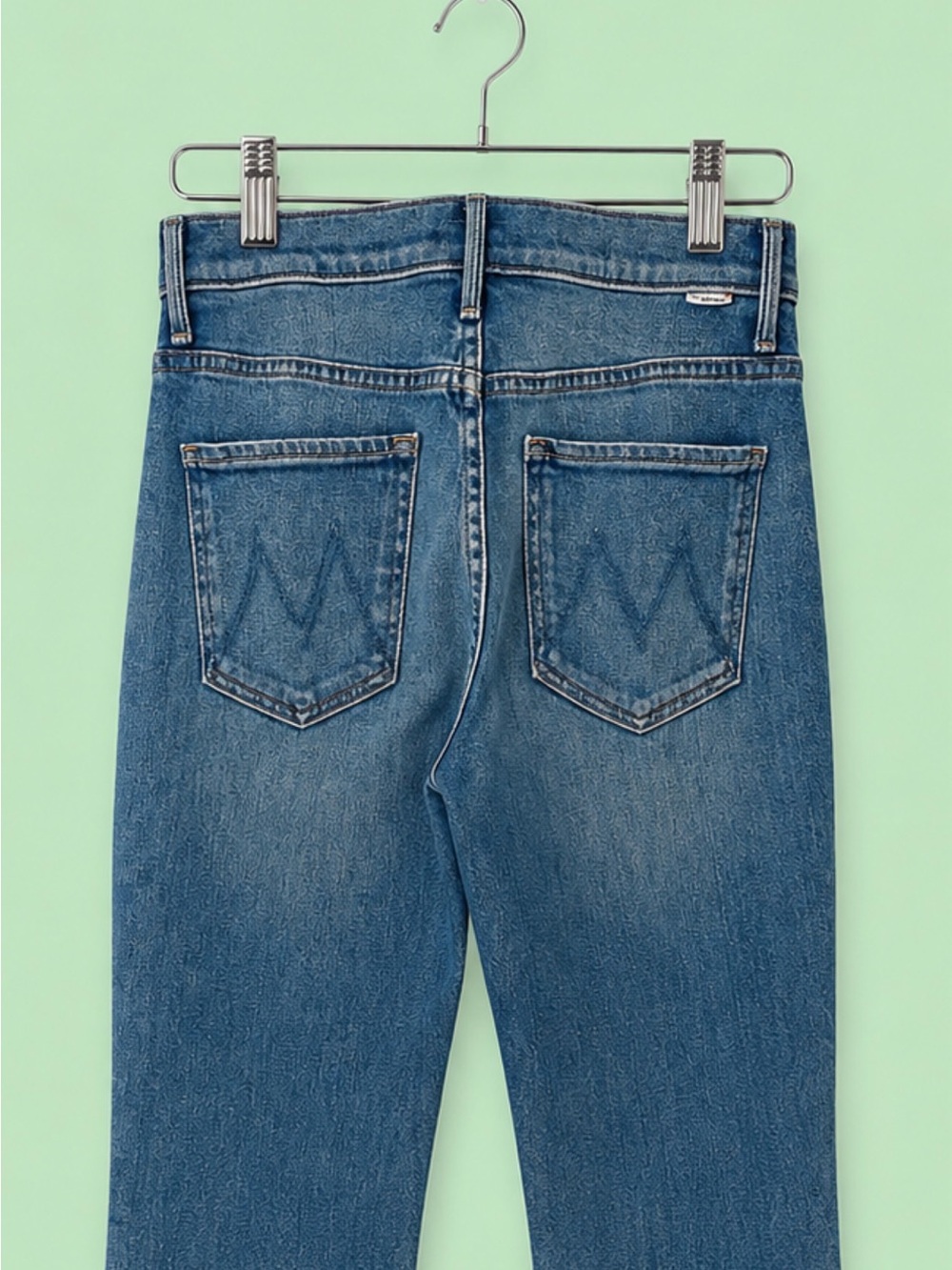 MOTHER Mid-Rise Blue Wide-Leg Jeans Sz 30 NEW! - Picture 3 of 5